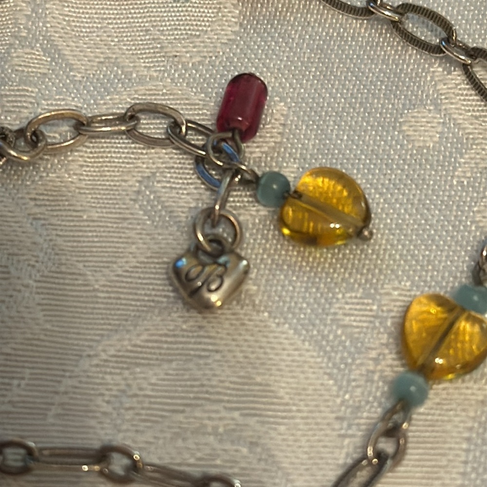 Brighton Beaded Silver Charm Ankle Bracelet - Picture 2 of 7